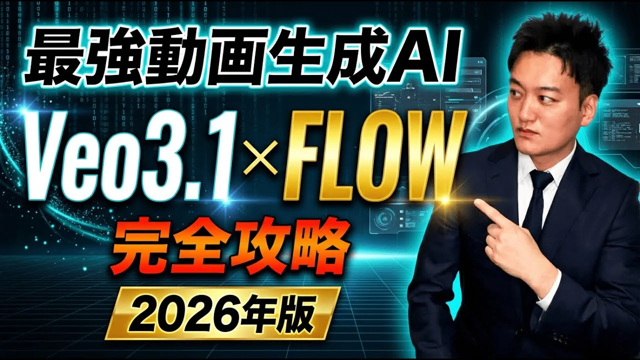 YouTubeチャンネル KOTARO AI & VIDEO の動画「Veo3.1×FLOW完全攻略」サムネイル