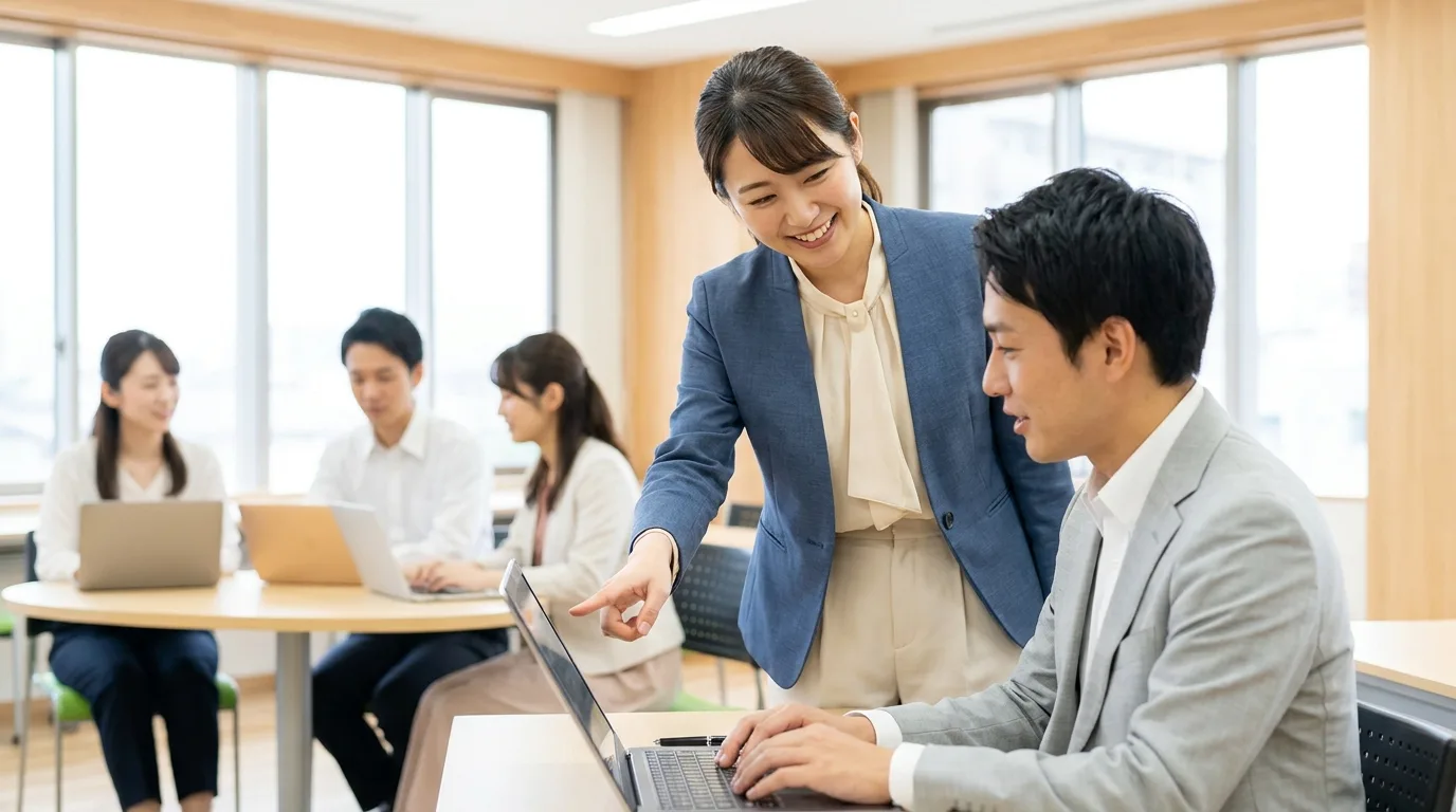 講師が隣で伴走する対面ハンズオン形式の生成AI研修